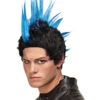 Irokesen Perücke Deluxe Blau -Karneval Kostüm Laden blaue irokesen peruecke mohawk peruecke punk peruecke faschings peruecke 13399