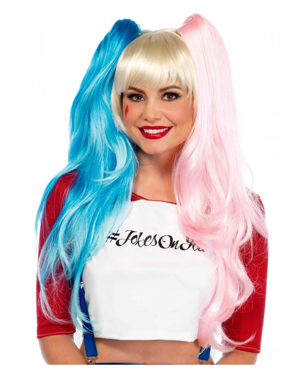 Cosplay Zopf-Perücke Hellblau/Rosa 3 Cosplay Zopf-Perücke Hellblau/Rosa