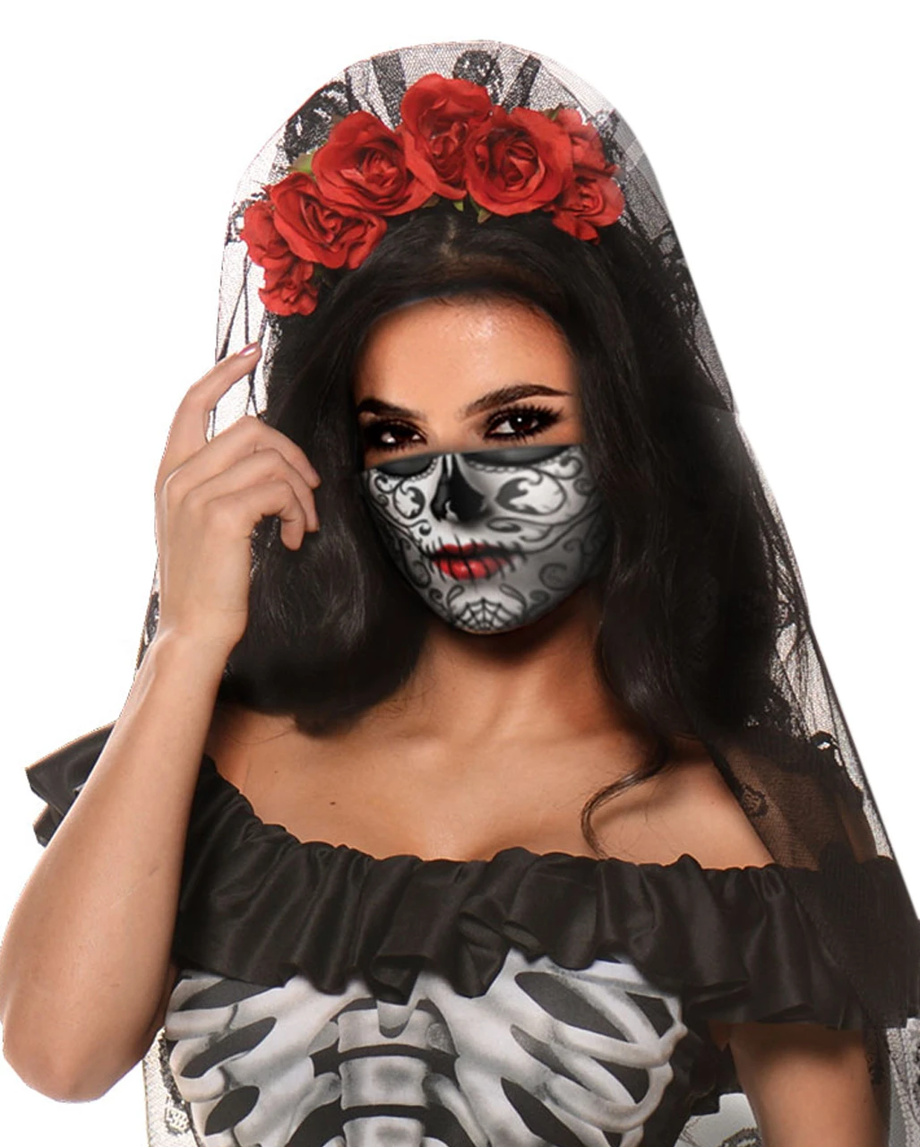 Dia De Los Muertos Alltagsmaske Für Frauen 3 Dia De Los Muertos Alltagsmaske Für Frauen