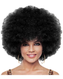 Schwarze Jumbo Afro Perücke Deluxe