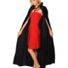Dracula Cape Schwarzer Crush Samt -Karneval Kostüm Laden dracula cape schwarzer crush samt halloween vampir umhang blutsauger cape 14951 1
