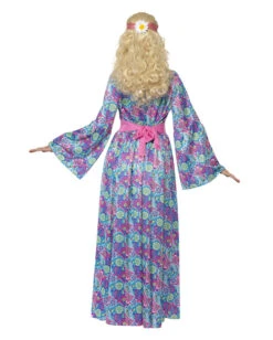 Flower Power Hippie Maxi-Kleid XL -Karneval Kostüm Laden flower child maxi kostuem hippie kleid woodstock kostuem bild3 23211 1