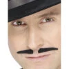 Mafiosi Oberlippenbart -Karneval Kostüm Laden gangster bart aus kunsthaar faschingbaerte karnevalsbaerte schwarzer ganovenbart 23779