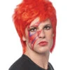 70er Jahre Glam Rock Perücke 2 70er Jahre Glam Rock Perücke -Karneval Kostüm Laden glam rocker peruecke neonorange mister space frisur fuer fasching 70er jahre stardust peruecke 28597