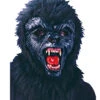 Gorilla Maske Schwarz -Karneval Kostüm Laden gorillamaske fuer halloween und fasching affenmaske mit scharfen zaehnen und kunstfell boeser gorilla maske 13323 01