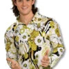 Groovy Hippie Hemd Grün 2 Groovy Hippie Hemd Grün -Karneval Kostüm Laden groovy hippie hemd gruen 70er jahre hemd party hemd flower power maennerhemd groovy shirt green 18285