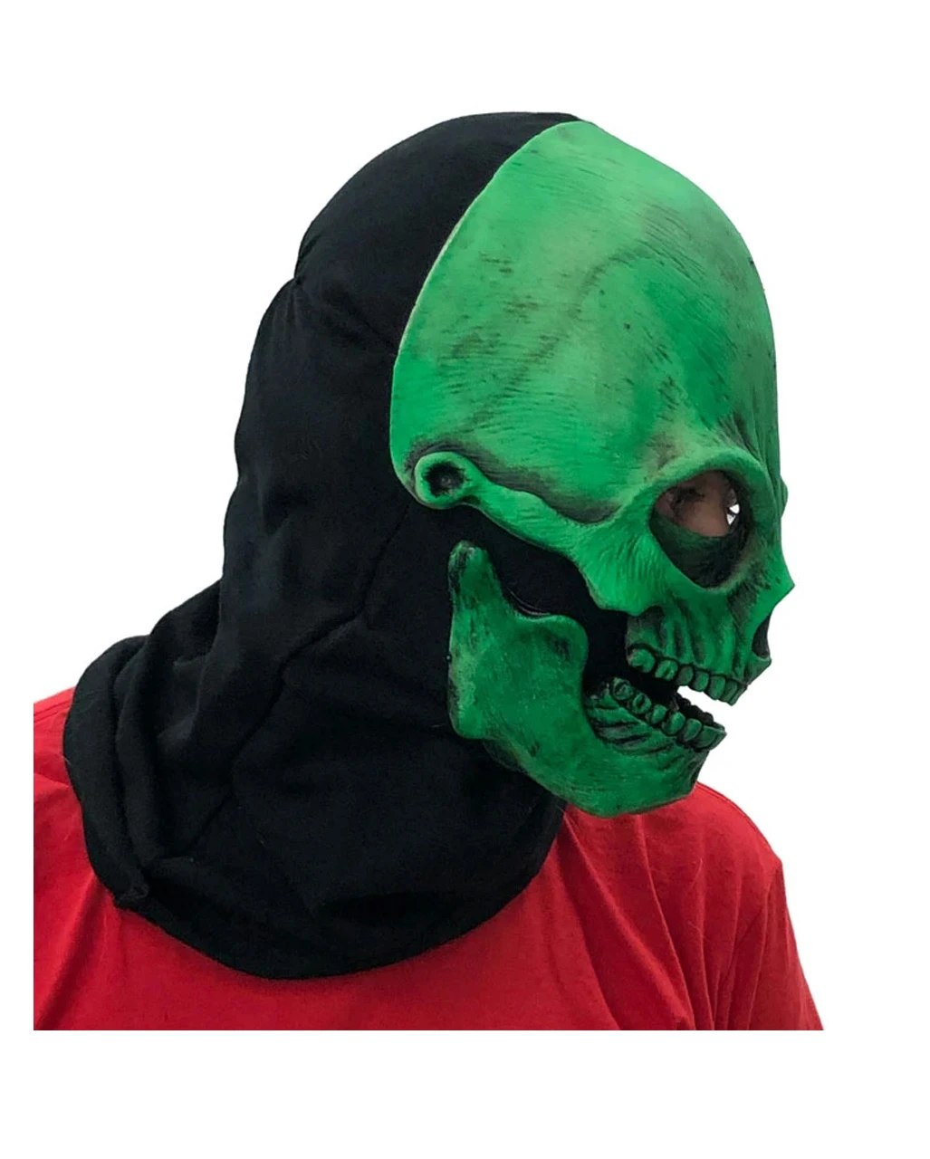 Grüne Totenschädel Maske UV Aktiv 7 Grüne Totenschädel Maske UV Aktiv – Bild 5