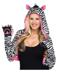 Bolero Hoodie Im Zebra Style