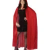 Langer Umhang Mit Kapuze Rot -Karneval Kostüm Laden langer roter umhang mit kapuze long red hooded cape halloween vampir umhang rotkaeppchen cape 54380