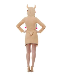 Lama Kostümkleid Mit Kapuze Für Frauen -Karneval Kostüm Laden lustiges llama kostuemkleid tier kostuem fuer fasching 37292 3