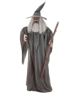 Mittelalterlicher Zauberer Halloween Animatronic 190cm