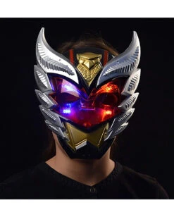 Kinder Maske Roboter Mit Licht 5 Kinder Maske Roboter Mit Licht -Karneval Kostüm Laden ninja krieger maske mit licht ninja kunststoff maske beleuchtet faschingsmaske 28723
