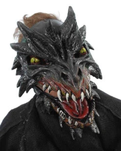 Schwarze Drachen Maske Deluxe