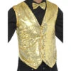 Goldene Männer Pailletten-Weste -Karneval Kostüm Laden pailetten weste fuer herren gold zirkus direktor weste pailletten weste fuer fasching 28480