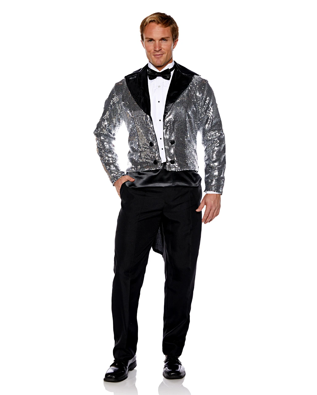 Pailletten Frack Silber 3 Pailletten Frack Silber