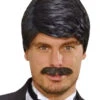 Playboy Herrenperücke Mit Schnäuzer Schwarz -Karneval Kostüm Laden playboy herrenperuecke mit schnurrbart schwarz playboy mens wig with moustache black playboy maennerperuecke schwarz 36728 01
