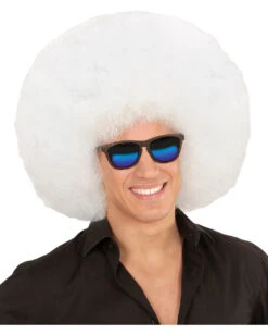 XL Afro Perücke Weiß 7 XL Afro Perücke Weiß -Karneval Kostüm Laden riesige afro peruecke weiss white afro wig faschingsperuecke 38099 03