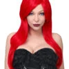 Rote Damen Langhaarperücke "Jessica" -Karneval Kostüm Laden rote cosplay langhaar peruecke jessica red cosplay wig meerjungfrauen peruecke faschingsperuecke 36538 01