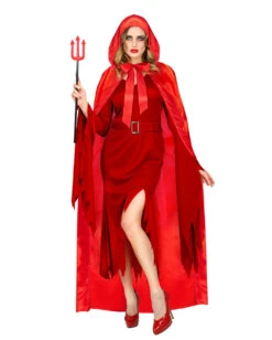 Roter Kapuzenumhang Aus Satin 9 Roter Kapuzenumhang Aus Satin -Karneval Kostüm Laden roter satin umhang maerchen kostuemzubehoer red satin cape 29377 4