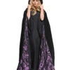 Schwarz-violetter Samtumhang Mit Kapuze -Karneval Kostüm Laden samt kapuzenumhang schwarz violett mittelalter kostuem umhang halloween cape 18388