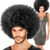Schwarze Ultra Afro Perücke Unisex -Karneval Kostüm Laden schwarze mega afro peruecke unisex schwarze ultra lockenperuecke faschingsperuecke black mega afro wig 39699 001