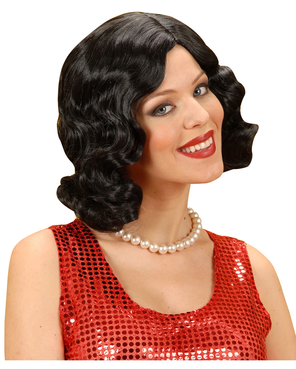 20er Jahre Perücke Schwarz 4 20er Jahre Perücke Schwarz – Bild 2