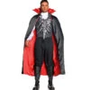 Vampir Satin Cape Schwarz / Rot -Karneval Kostüm Laden schwarzer vampir umhang mit stehkragen dracuala umhang mit rotem innenfutter black vampire cape 18386