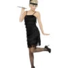 Flapper Kleid Mit Stirnband Plus Size -Karneval Kostüm Laden schwarzes flapper kostuem mit fransen 20er jahre kostuem cabaret kostuem flapper girl costuem bild1 23825 1