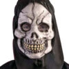 Kapuzen Skelett Maske -Karneval Kostüm Laden skelett maske mit schwarzer kapuze skeleton reaper mask hooded skeleton mask 39012 01