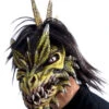Spike Dragon-Maske Mit Beweglichem Kiefer -Karneval Kostüm Laden spike drachenmaske ohne haare spike dargon mask without hair fantasy maske halloween maske 37356 01