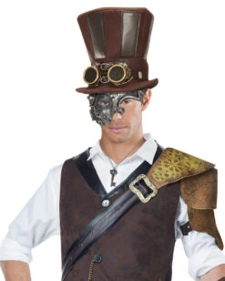 Steampunk Phantom Maske Silber -Karneval Kostüm Laden steampunk phantom maske silber venetian steampunk mask venezianische steampunk phantom maske 25589 3