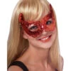 Teufelsmaske Rot 1 Teufelsmaske Rot -Karneval Kostüm Laden teufel augenmaske mit pailetten faschingsmaske satansmaske devil mask with sequin 8801352 01