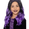 Schwarz-lila Vampir Perücke Für Kinder 1 Schwarz-lila Vampir Perücke Für Kinder -Karneval Kostüm Laden vampir kinder peruecke schwarz lila halloween blutsauger frisur fuer kinder kids vampire wig 35839 1