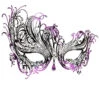 Augenmaske Mit Strass Violett/schwarz 2 Augenmaske Mit Strass Violett/schwarz -Karneval Kostüm Laden venezianische metall maske filigrane verschnoerkelte metall maske venetian metal mask 25153
