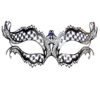 Metall-Maske Mit Blauen Strasssteinen -Karneval Kostüm Laden venezianische metall maske mit blauen strasssteinchen venetian metal mask hochwertige faschings masken 25325