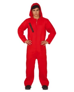 Bankräuber Jumpsuit Rot