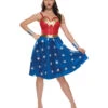 4tlg. Kostümkleid Wonder Woman -Karneval Kostüm Laden wonder woman kleid wonder woman dress 27623
