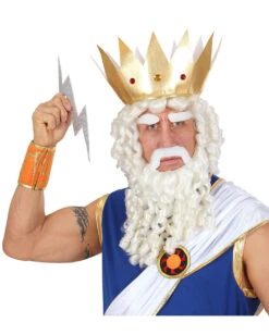 Neptun Perücken Set -Karneval Kostüm Laden zeus peruecke mit bart neptun peruecke mit weissem bart 22914 02